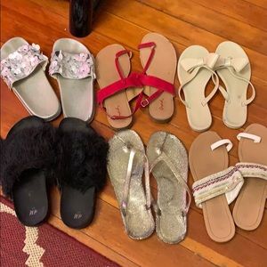 6 pairs of sandals!